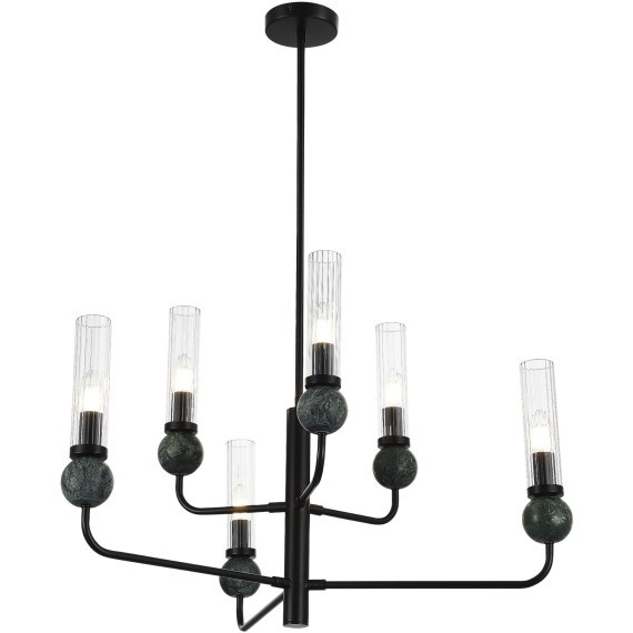 SL1244.403.06 Светильник подвесной ST-Luce черный/прозрачный E14 6*40W MEDEA