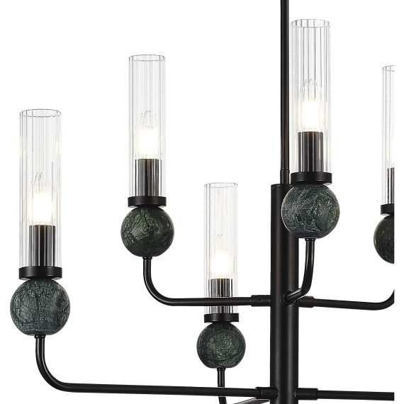 SL1244.403.06 Светильник подвесной ST-Luce черный/прозрачный E14 6*40W MEDEA