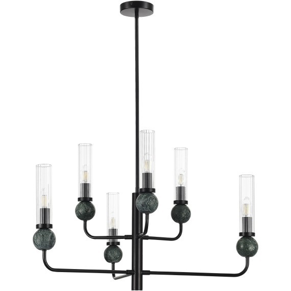 SL1244.403.06 Светильник подвесной ST-Luce черный/прозрачный E14 6*40W MEDEA