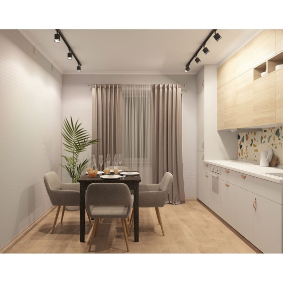 Однофазный двужильный светодиодный трековый светильник Denkirs DK6401-BK SOLID Ribe 3200К 630Лм CRI90+ 120° 5Вт