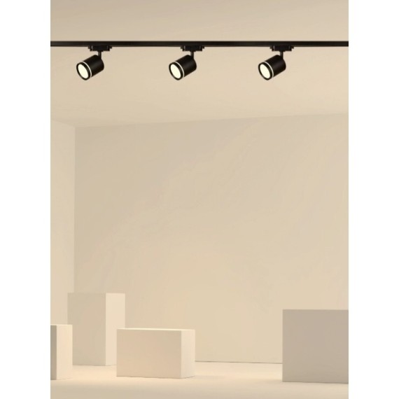 Однофазный двужильный светодиодный трековый светильник Denkirs DK6401-BK SOLID Ribe 3200К 630Лм CRI90+ 120° 5Вт