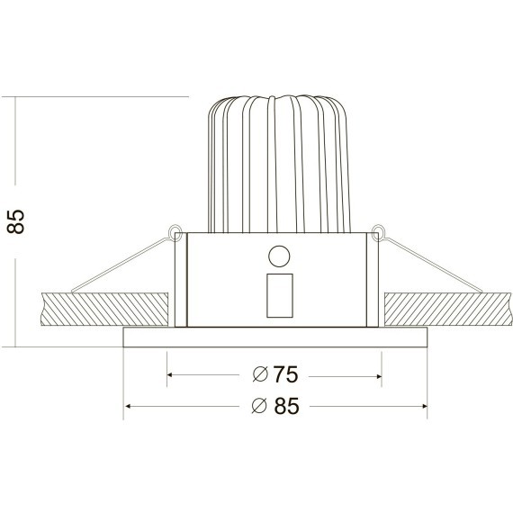 Встраиваемый светильник Technical DL034-L12W4K-D-B