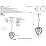 Светильник подвесной Crystal Lux CHARME SP4 GOLD/TRANSPARENT