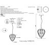 Светильник подвесной Crystal Lux CHARME SP4 GOLD/TRANSPARENT