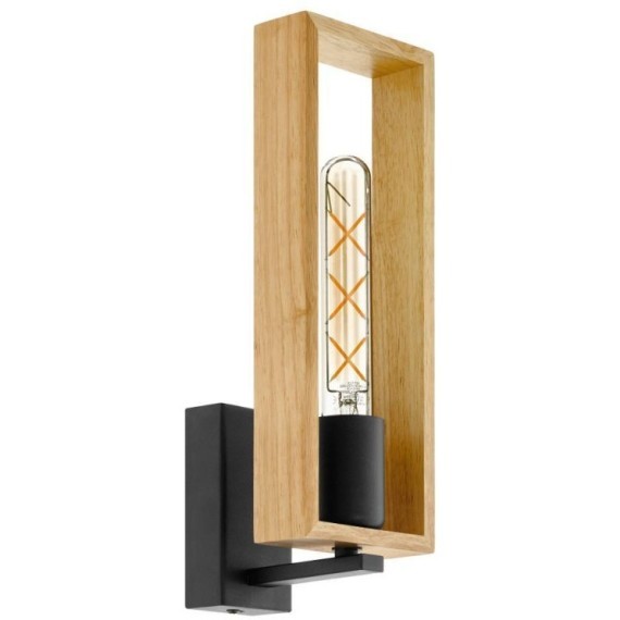 44055 Бра LITTLETON, 1x40W(E27), L110, H330, A115, сталь, дерево, черный, коричневый