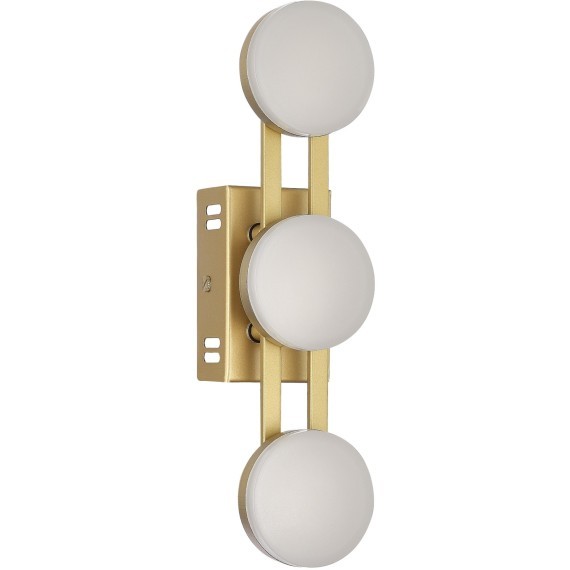 SL6610.201.03 Золотой светодиодный настенный светильник, без выключателя, 6W 4000K 600лм MONRO