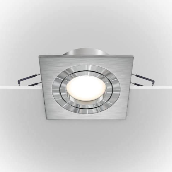 Встраиваемый светильник Maytoni DL024-2-01S Atom под лампу 1xGU10 50W
