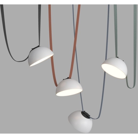 DK5660-WH+BK Cветильник для трека-ремня Belty Smart, серия Flow, со светодиодом, D220*H117мм, 48V DC, 24W, RA90, 120°, 3000-5700K, IP20, белый с черным, алюминий