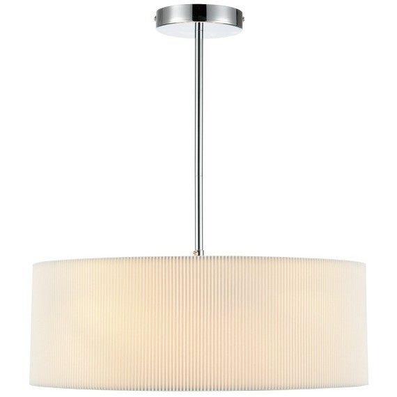 8110/5 MODERNI LN25 хром/белый, металл/текстиль Люстра подвесная E14 5*40W 220V ZIGRISA