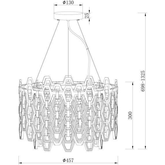 Люстра подвесная Maytoni MOD490PL-07G Tissage под лампы 7xE14 40W
