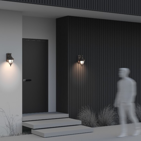 Уличный настенный светильник Maytoni O027WL-01B Rivoli IP44 под лампу 1xE27 60W