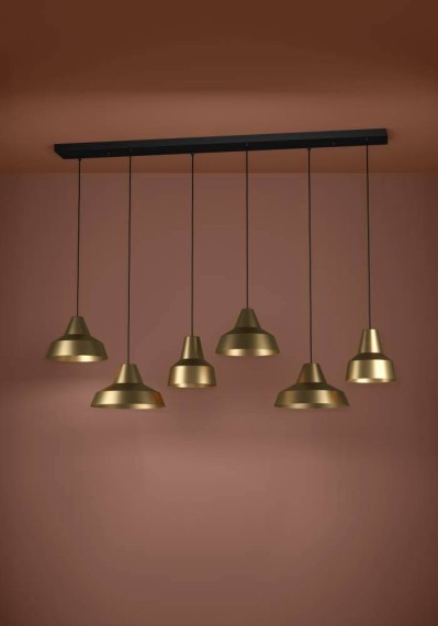 390017 SAVARVA SAVARNA Потолочная люстра с 6 лампами E27, 240Вт, золотой, черный, металл