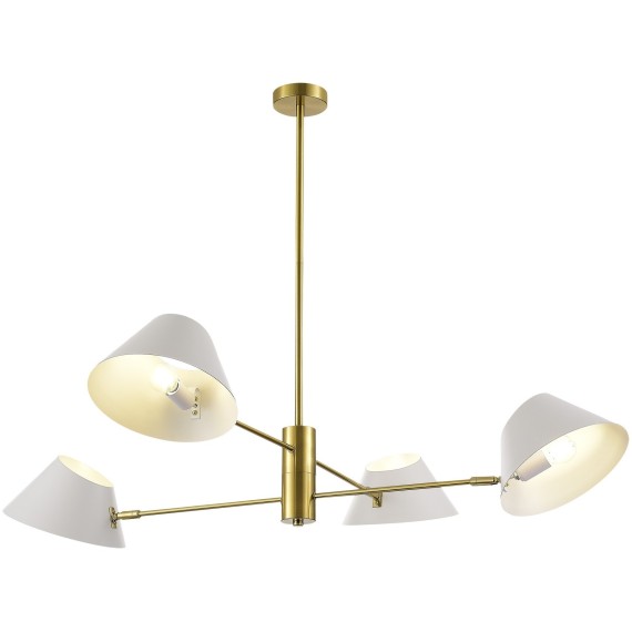 SLE1253-353-04 Светильник подвесной Латунь/Белый E14 4*60W NORBI