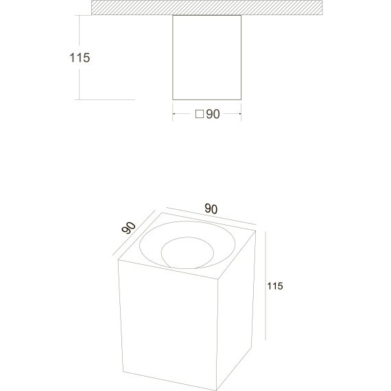 Накладной потолочный светильник Maytoni C013CL-01B Slim под лампу 1xGU10 50W