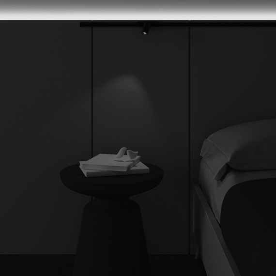 TR103-1-5W3K-M-B Трековый магнитный светодиодный светильник Maytoni Radity 48V CRI90+ 3000К 400Лм 36° 5Вт