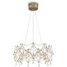 Подвесная светодиодная люстра с латунным основанием и хрусталем 36Вт 3000К 3000Лм 80CRI Freya FR5591PL-L36BS
