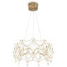 Подвесная светодиодная люстра с латунным основанием и хрусталем 36Вт 3000К 3000Лм 80CRI Freya FR5591PL-L36BS