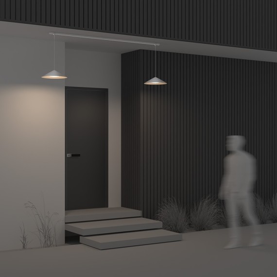 Уличный трековый светильник Maytoni Campana Elasity Ra90 Lm700 IP65 3000K 12Вт 120° белый O-TR01-1-P-12WW3K