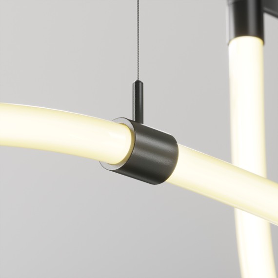 Поддерживающий коннектор с тросовым подвесом Tau для шинопроводов Flarity Maytoni TRA154CSW-1B