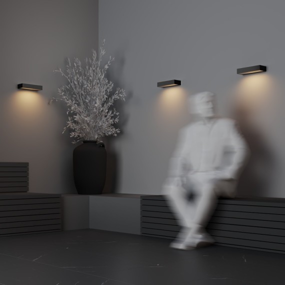 Настенный светильник (бра) уличный Maytoni Outdoor O428WL-L10GF3K цвет темный графит