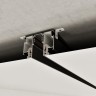135326 Магнитный черный шинопровод 2м с универсальным креплением тканевых и ПВХ натяжных потолков Novotech CLAMP Lumfer