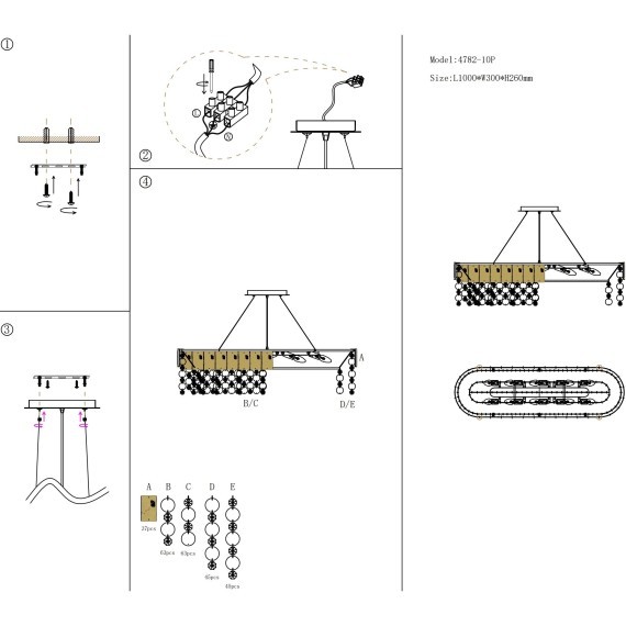 Хрустальная подвесная классическая люстра Favourite Modus 4782-10P