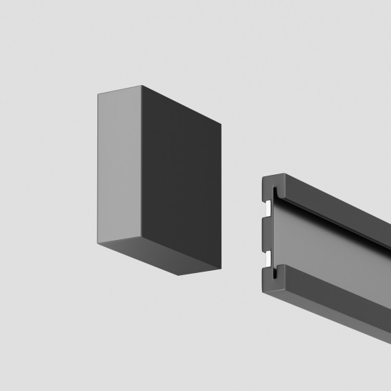 Торцевая заглушка 2шт для гибкого вертикального шинопровода Maytoni Flexity TRA200EC-11B