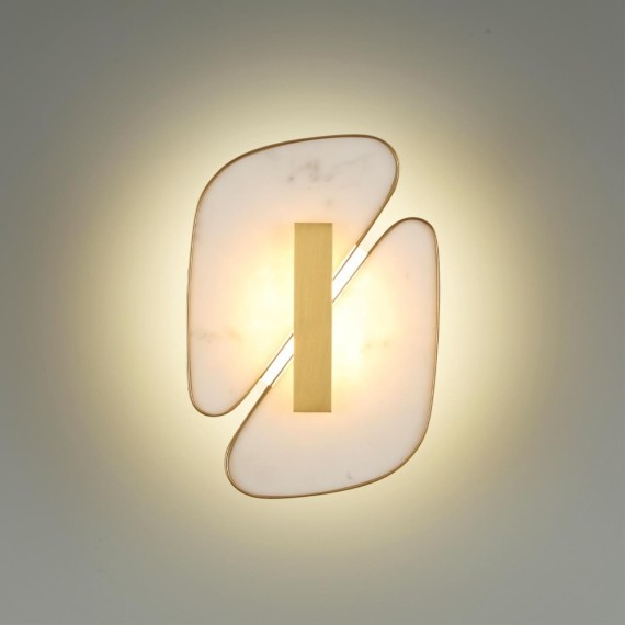 6638/10WL L-VISION ODL_EX24 металл/золотой/искусственный мрамор/акрил Настенный светильник IP20 LED 10W 3000K 220V CHIARA