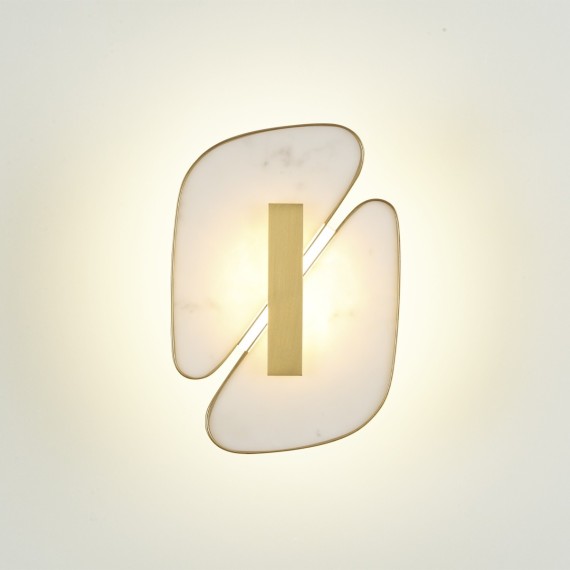 6638/10WL L-VISION ODL_EX24 металл/золотой/искусственный мрамор/акрил Настенный светильник IP20 LED 10W 3000K 220V CHIARA