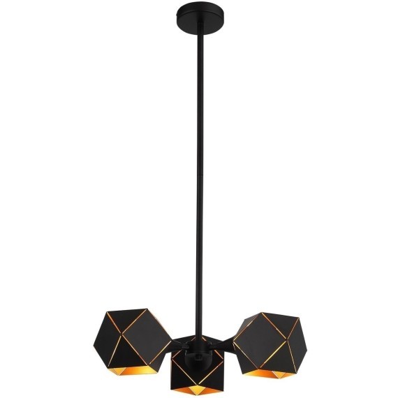 SL258.402.03 Люстра потолочная ST-Luce Черный/Черный, Золото E14 3*40W ENIGMA