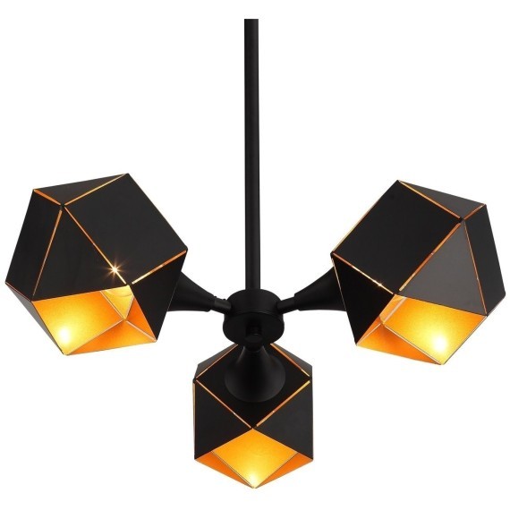 SL258.402.03 Люстра потолочная ST-Luce Черный/Черный, Золото E14 3*40W ENIGMA