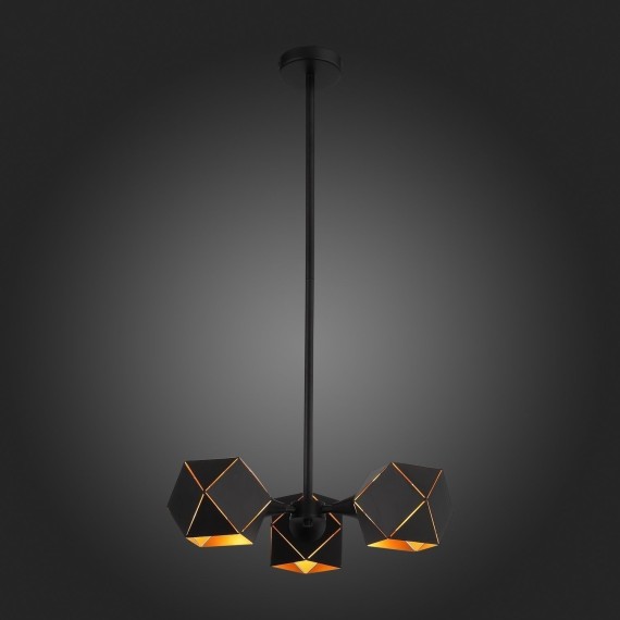 SL258.402.03 Люстра потолочная ST-Luce Черный/Черный, Золото E14 3*40W ENIGMA