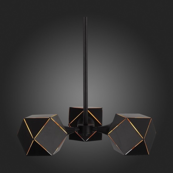 SL258.402.03 Люстра потолочная ST-Luce Черный/Черный, Золото E14 3*40W ENIGMA