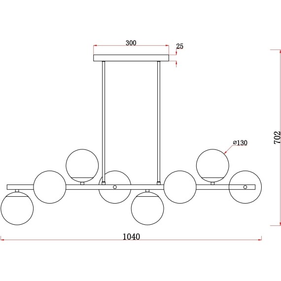 Подвесной светильник Freya FR5199PL-08BS Zing под лампы 8xE27 60W