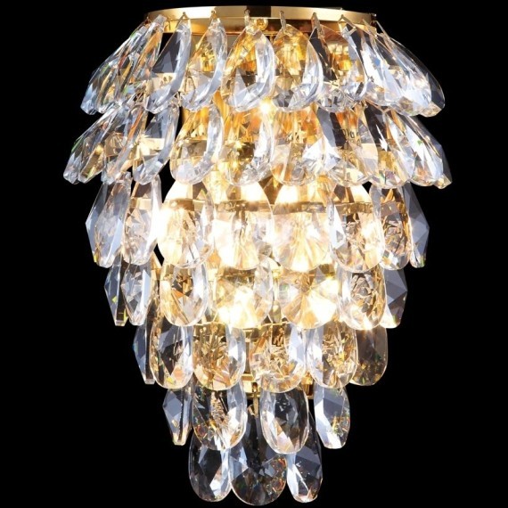 Бра Crystal Lux CHARME AP3 GOLD/TRANSPARENT
