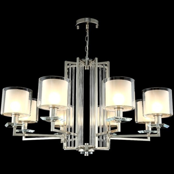 Люстра Crystal Lux NICOLAS SP-PL8 NICKEL/WHITE