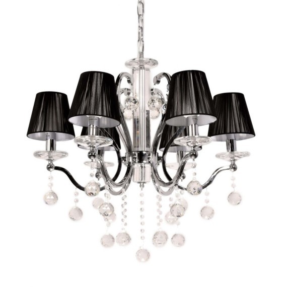 Хрустальная подвесная люстра Lumina Deco Bellisica LDP 8033-6 BK