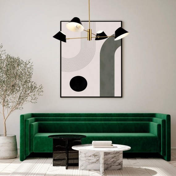 SLE1253-353-06 Светильник подвесной Латунь/Белый E14 6*60W NORBI