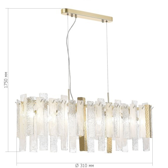SL1636.203.08 Люстра подвесная ST-Luce Золотистый/Белый, Золотистый E14 8*40W SCOLARE