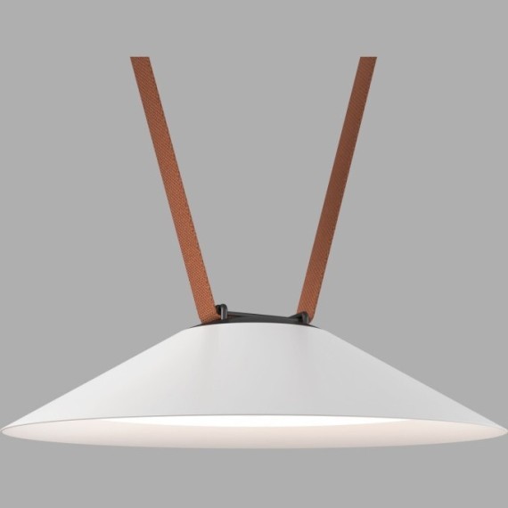 DK5664-WH+BK Cветильник для трека-ремня Belty Smart, серия Flow, со светодиодом, D300*H71мм, 48V DC, 20W, RA90, 120°, 2700-6500K, IP20, белый с черным, алюминий