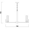 Люстра подвесная Freya FR5214PL-08BS Еster под лампы 8xE14 60W