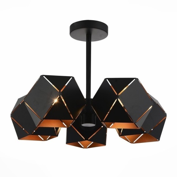 SL258.402.05 Люстра потолочная ST-Luce Черный/Черный, Золото E14 5*40W ENIGMA