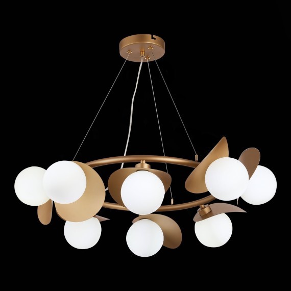 SLE220503-08 Светильник подвесной Золотистый/Белый G9 LED 8*5W BOLZANO