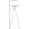 Торшер с абажуром Maytoni Z177FL-01B Calvin под лампу 1xE27 60W