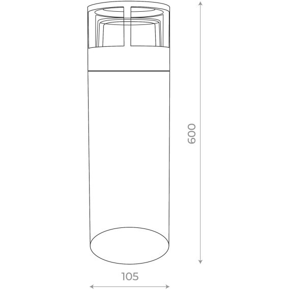SL9507.405.01 Светильник уличный наземный ST-Luce Черный LED 1*5W 4000K FOSSA