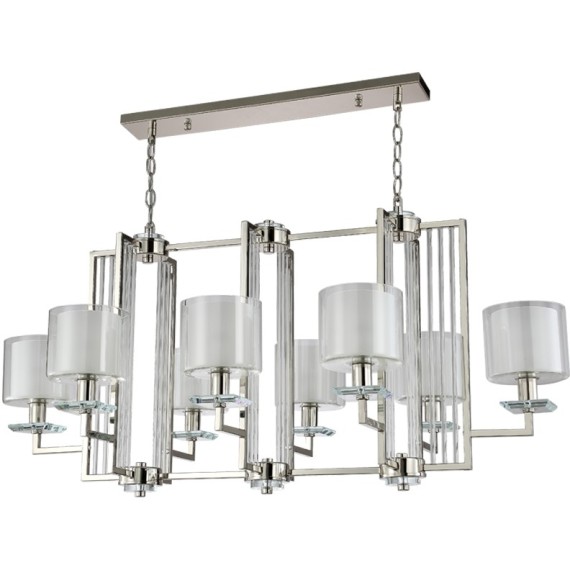 Люстра Crystal Lux NICOLAS SP8 L1000 NICKEL/WHITE