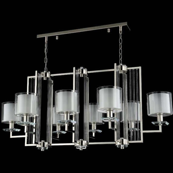 Люстра Crystal Lux NICOLAS SP8 L1000 NICKEL/WHITE
