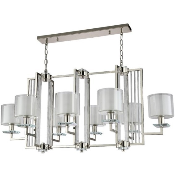 Люстра Crystal Lux NICOLAS SP8 L1000 NICKEL/WHITE