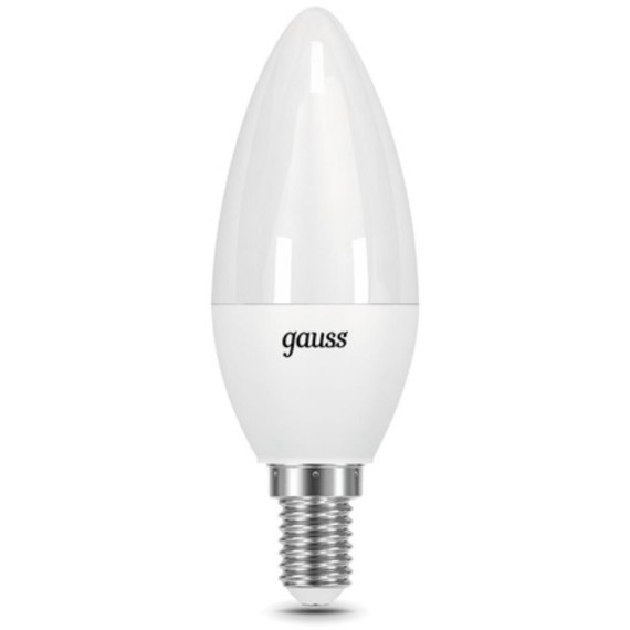 103101207 Лампа Gauss LED Свеча E14 6.5W 550lm 4100К 1/10/50