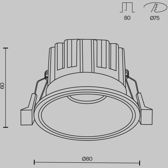 Встраиваемый светильник Technical DL058-12W3K-BS